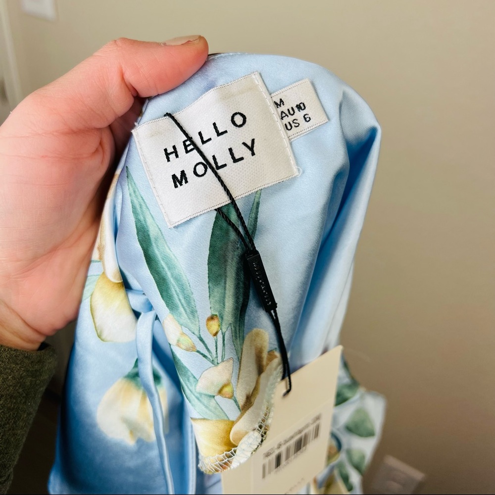 Hello Molly Lazy Afternoons Mini Dress - Floral Light Blue! - Picture 3 of 4